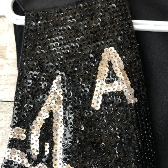 Stunning Sequin Musical Note Vest - Black and Silver - Picture 7 of 14